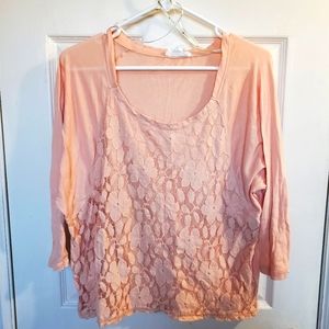 Forever 21 Lace Overlay Top